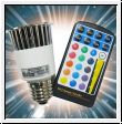 LED RGB Spot-Bulb 5W / E27 with remote control